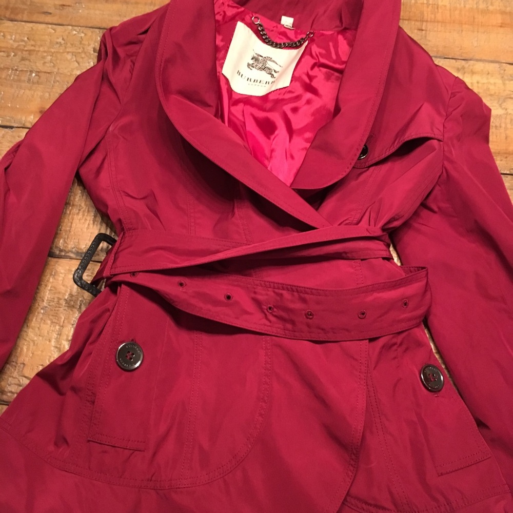 Burberry Red Pea Coat
